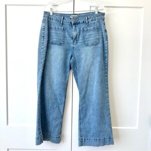 luvamia high rise wide leg cropped jeans XL